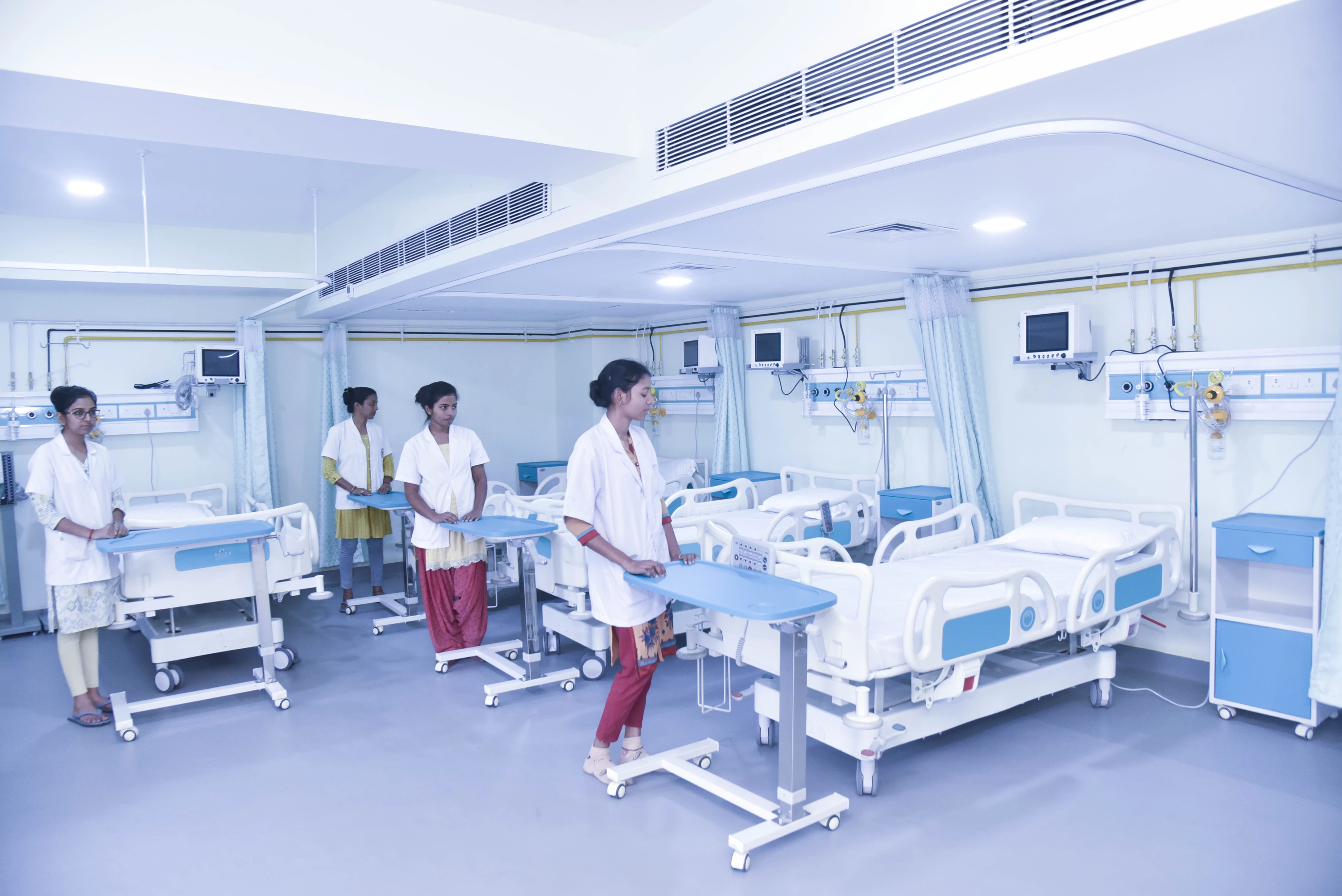 Beds in Mims Hospital ICU ward